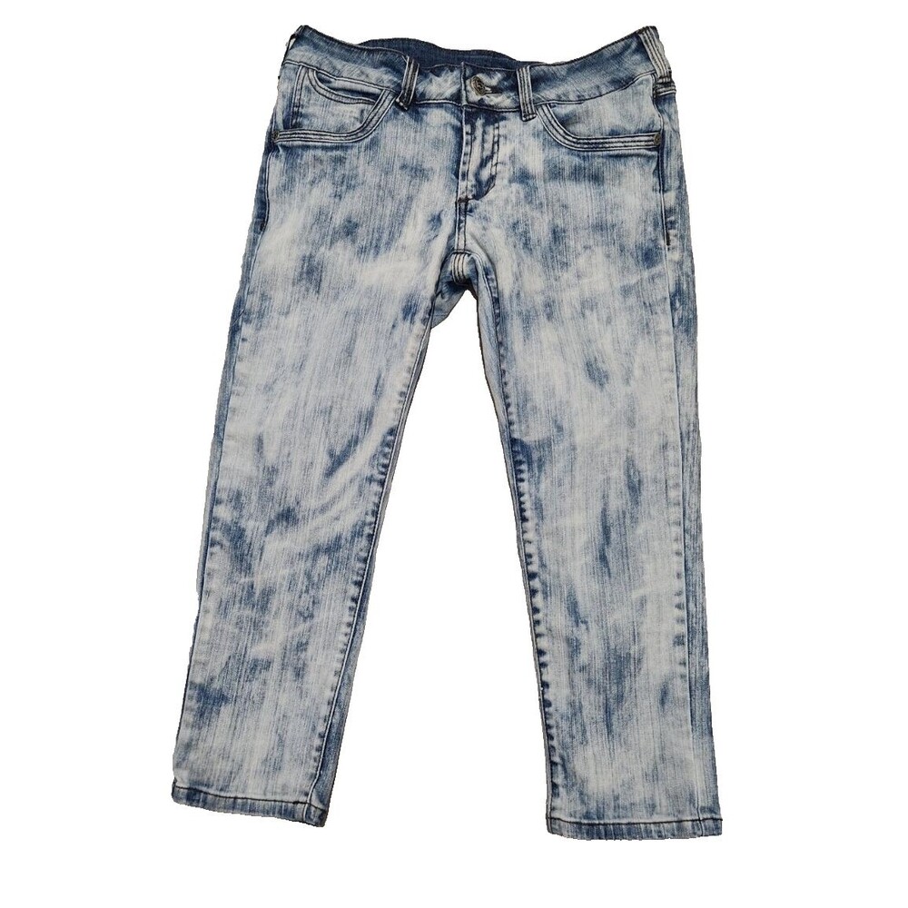 Y2K BEBE Jeans Full Moon Wash ( Acid Wash) Skinny Jeans Sz 28 W28 L 21.5 R 7.5